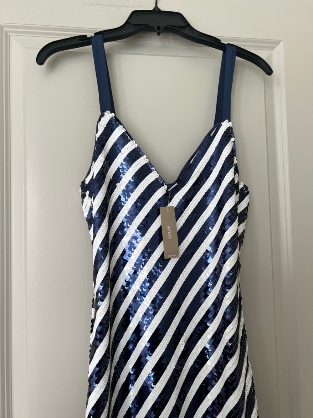 J. Crew Collection • Gwyneth V-neck slip dress in sequin stripe - Picture 3 of 8